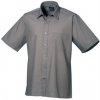 Pánská Košile Premier Workwear pánská košile s krátkým rukávem PR202 dark grey