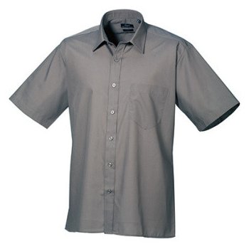 Premier Workwear pánská košile s krátkým rukávem PR202 dark grey