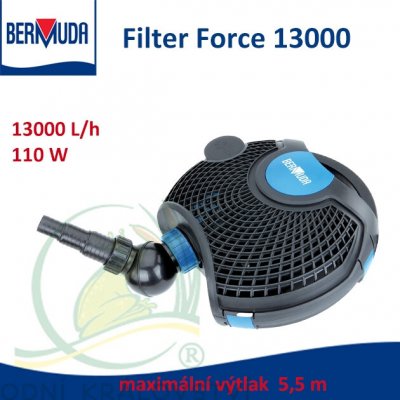 Bermuda Filter Force 13000, 13000 l/h, 110 W, 5,5 m – Sleviste.cz