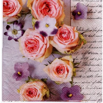 Ubrousek 33x33 cm RŮŽE – Zboží Dáma