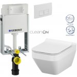 GEBERIT - SET KOMBIFIXBasic včetně ovládacího tlačítka DELTA 50 Bílé pro závěsné WC CERSANIT CREA čtverec + SEDÁTKO 110.100.00.1 50BI CR2 – Zboží Dáma