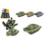 Teddies Transformer tank/robot plast 14 cm na setrvačník – Sleviste.cz