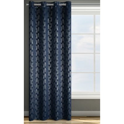 HOTOVÝ ZÁVĚS DESIGN91 POLY 140X250 CM MODRÁ NÁMOŘNÍCKA – Hledejceny.cz