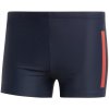 Koupací šortky, boardshorts adidas Bold 3 Stripe Boxer Swim Shorts Ink/Scarlet