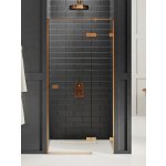 New Trendy Avexa Copper Brushed sprchové dveře 120 cm sklopné měděná kartáčovaný/průhledné sklo EXK-3540 – Zboží Mobilmania