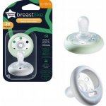 Tommee Tippee Dudlík Breastlike Natural silikon 2ks tyrkysová – Zboží Dáma
