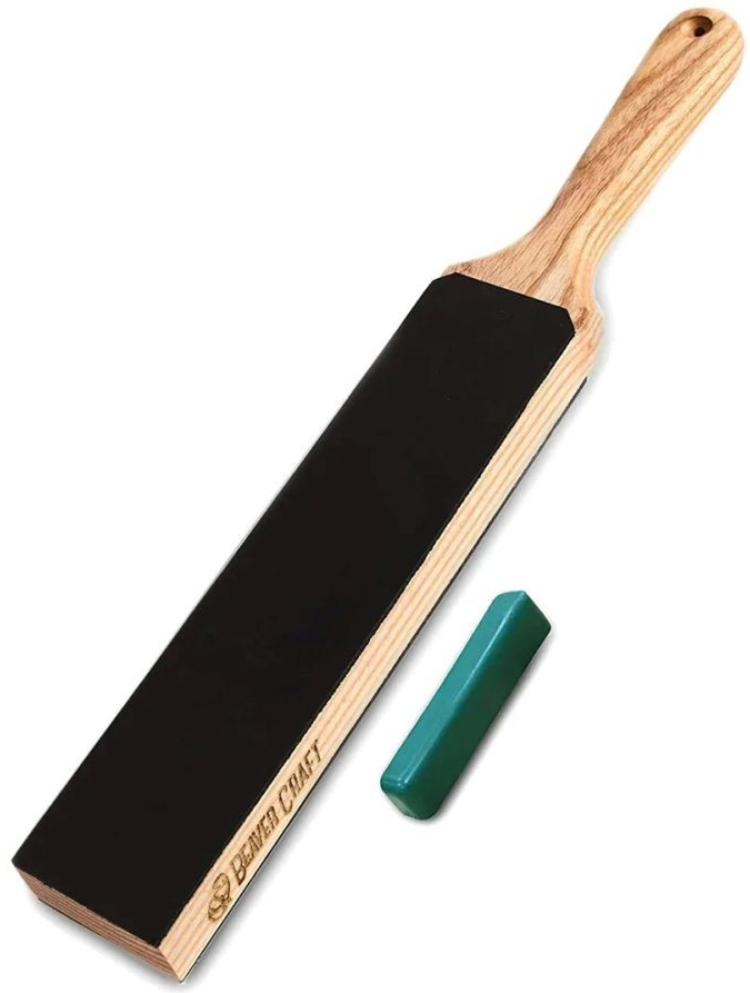 BeaverCraft obtahovací kůže Small Dual-Sided Leather Paddle Strop