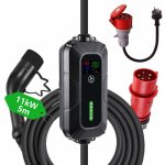 Immax NSE001 Nabíjecí stanice pro elektromobily 11kW 3fázová max. 16A IEC 62196 Typ 2 CEE na Schuko 1 fáze 5m kabel černá NSE001 – Hledejceny.cz
