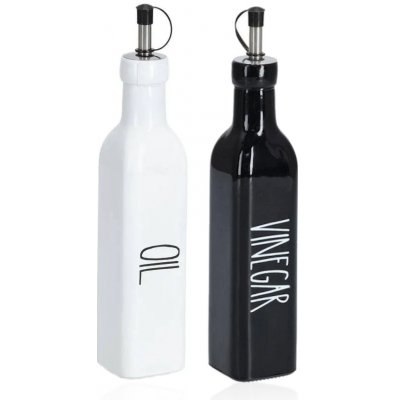 Zeller Present Sada dávkovače na olej a ocet BLACK&WHITE 270 ml 2 x – HobbyKompas.cz