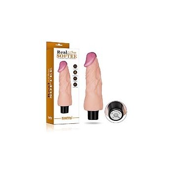 LoveToy REAL SOFTEE Vibrating Dildo 7"