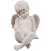 Vánoční dekorace Dekorace sedící anděl 13*17*15 cm