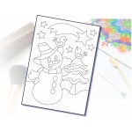 Radost v písku Šablona na pískování sněhulák s kometou A4 210 x 297 mm – Zboží Mobilmania