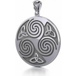 Fantasy Šperky Keltský stříbrný přívěsek Triskelion P3425 – Zboží Dáma