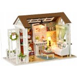 FunPlay 6995 DIY Dřevěný domeček pro panenky s příslušenstvím obývací pokoj 15x20,6x11,8cm – Hledejceny.cz