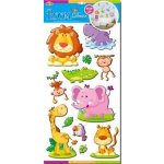 IMPOL TRADE SLK-6902 3D samolepky na zeď - zvířátka , rozměr 60 x 32 cm – Hledejceny.cz