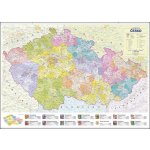 Kartografie PRAHA, a. s. Česko – administrativní nástěnná mapa – Hledejceny.cz