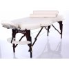 Masážní stůl a židle RestPro® Dřevěný masérský stůl VIP2 OVAL SET krémový 192 x 70cm