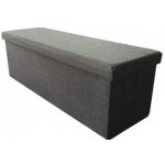 Kondela Skládací taburet, šedá látka, UMINA – Sleviste.cz