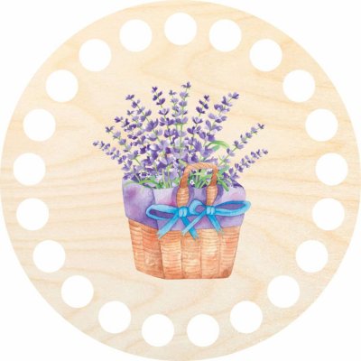 Chráněná dílna Dřevěný svět Podtácek 10 cm, levandulový koš – Zboží Dáma