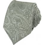 Pánská kravata s paisley vzorem šalvějově zelená sage green – Zboží Mobilmania