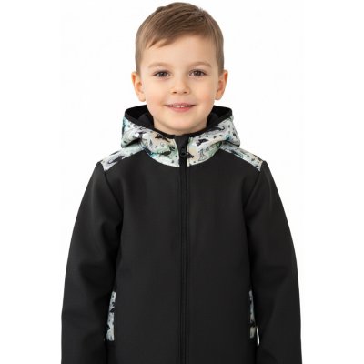 Softshellová bunda Dinosauři nezateplená černá – Sleviste.cz