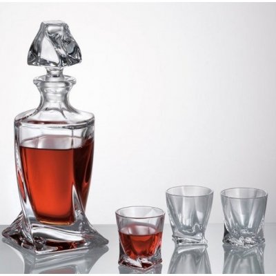 Crystalite Bohemia Set na whisky Quadro 6+1 340 ml – Zboží Dáma