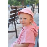 Jsem máma Mušelínový BIO šátek s kšiltem růžová – Zboží Dáma