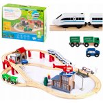 KINDERPLAY dřevěná dráha s vláčkem GS0010 – Zboží Dáma