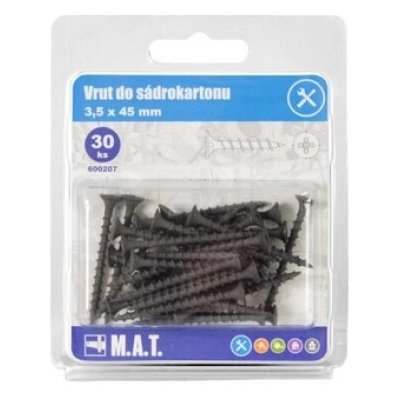 M.A.T. Group Vruty do sádrokartonu 3,5 x 45mm fosfátované hrubý závit (50ks) – Hledejceny.cz
