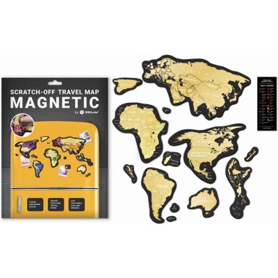 Magnetická stírací světová mapa