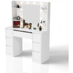 Juskys toaletní stolek Malia s LED osvětlením bílý – Zboží Mobilmania