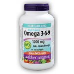 Webber Naturals Omega3-6-9 High Potency 1200 mg 150 tobolek – Hledejceny.cz