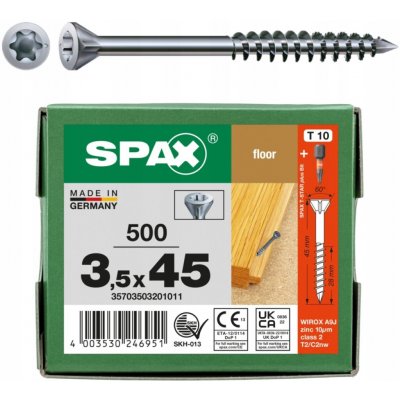Vruty do dřeva Spax 3,5 x 45 mm 500 ks – Hledejceny.cz