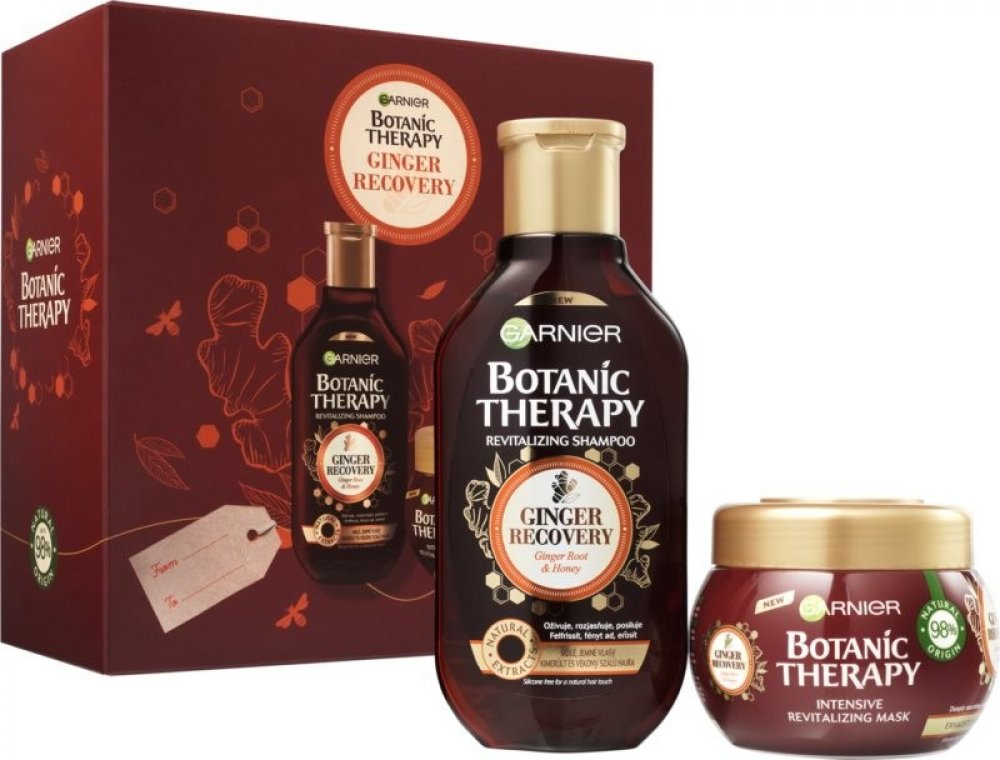 Garnier Botanic Therapy Ricinus Oil & Almond šampon na vlasy 250 ml +  vlasová maska pro slabé vlasy 300 ml dárková sada | Srovnanicen.cz