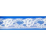 Silonová krajka - bílá - šířka 7 cm – Zboží Mobilmania