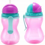 Canpol babies Cestovní sportovní láhev se slámkou růžová 370 ml – Zboží Dáma
