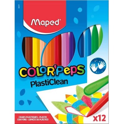 Maped Plastové pastely ColorPeps Plasticlean 12 barev – Zboží Mobilmania