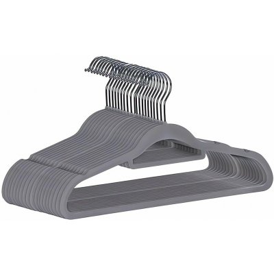 Ruhhy 22535 Ramínka se sametovým potahem 20 ks, šedá – Zboží Dáma