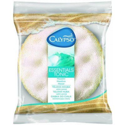 Calypso mycí masážní houba Essentials Tonic žlutá