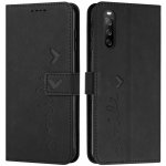 VSECHNONAMOBIL 55066 ART SMILE Peněženkový kryt se šňůrkou Sony Xperia 10 IV 5G černý – Zboží Živě