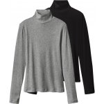 Esmara Dámský rolák 2 kusy černá šedá – Hledejceny.cz