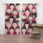 Sablio Závěs Money heist Anonymní tváře: 2ks 140x250cm – Hledejceny.cz
