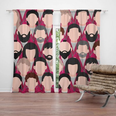 Sablio Závěs Money heist Anonymní tváře: 2ks 140x250cm – Hledejceny.cz