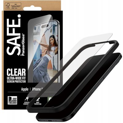 PanzerGlass SAFE Ultra-Wide Fit ochranné sklo s EasyAlignerem iPhone 17 Air čiré 165772 – Zboží Živě