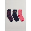 GANT D1. HEART SOCKS 3 PACK modrá