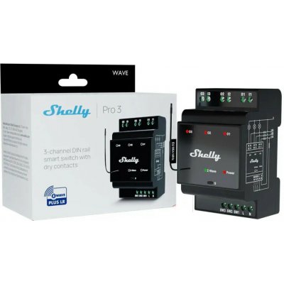 Shelly Wave Pro 3 LR spínací modul 3x 16A (Z-Wave Long Range) SHELLY-WAVE-PRO-3-2025 – Zboží Živě