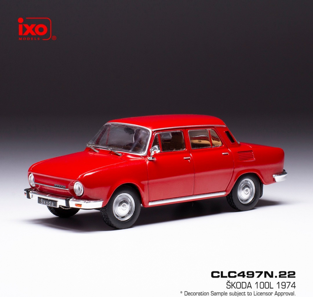 IXO Škoda 100L 1974 Červená 1:43