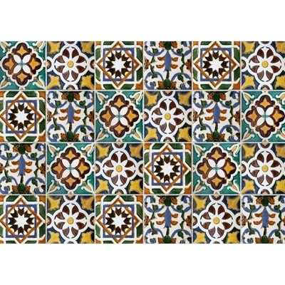 Crearreda samolepicí dekorace hliníkové do kuchyně za sporák Bellacasa zelené dlaždice 67210 Green Tiles (47 x 65 cm) – Zboží Mobilmania