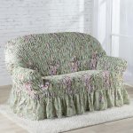 GA.I.CO napínací potah s volánem na sedačku - trojkřeslo Fiorela zelená 170 - 200 cm – Zboží Mobilmania