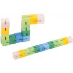 Bigjigs Toys Hlavolam barevný had zelená – Zboží Dáma